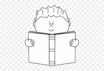 Reading A Book Clip Art Image - Read Clipart Black And White