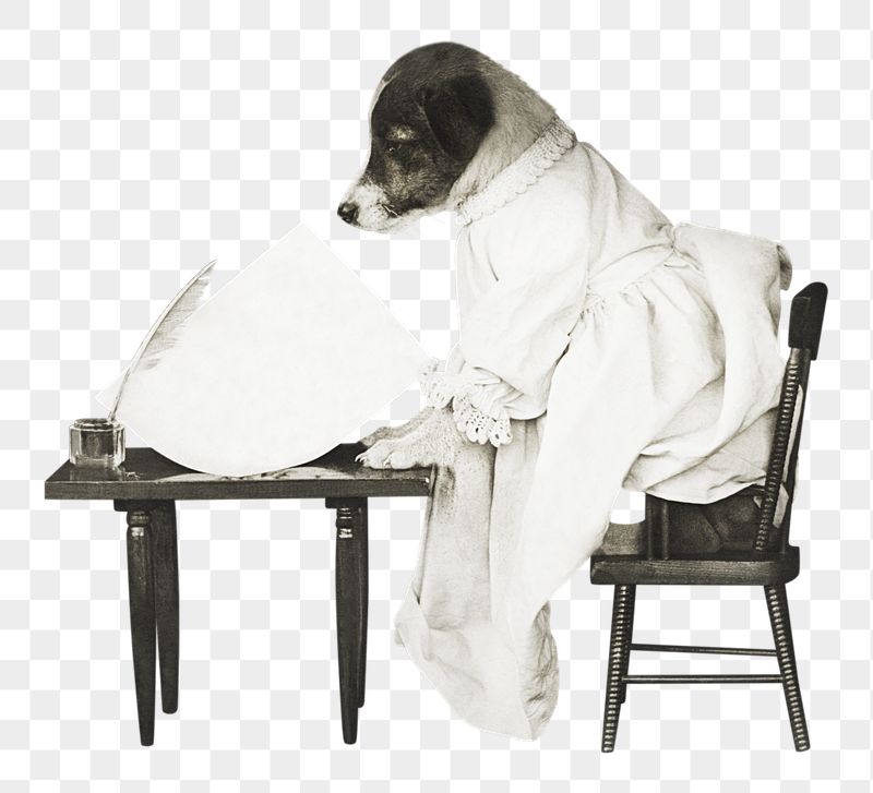 Reading dog  png sticker, | Free PNG - rawpixel