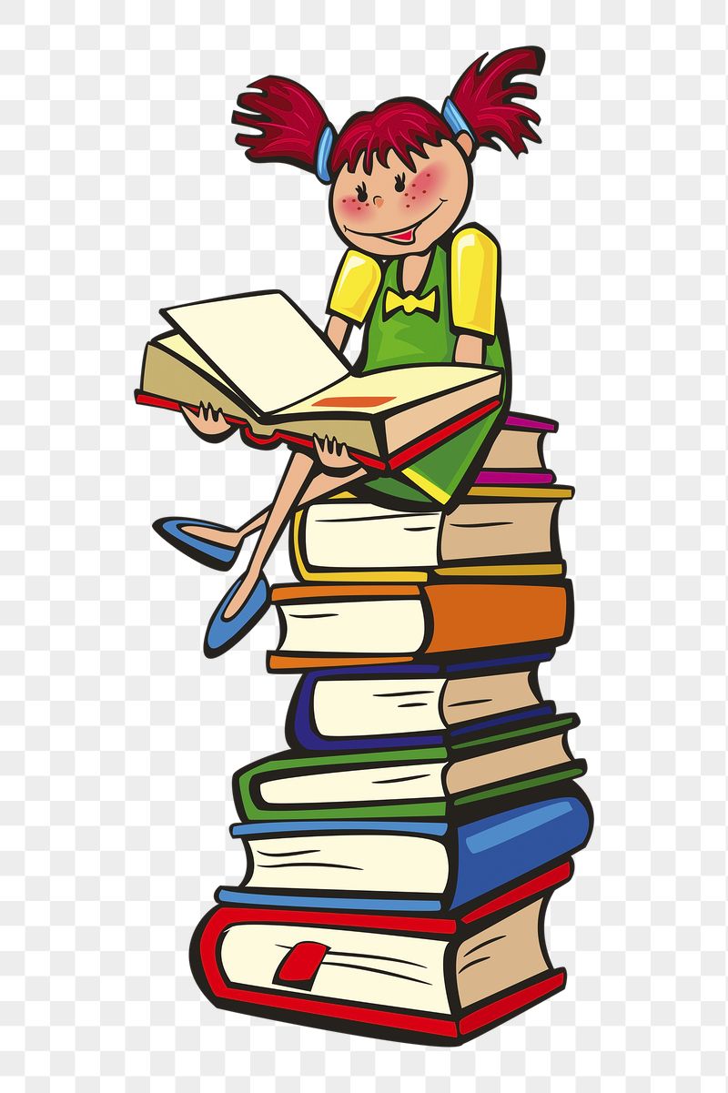 Reading girl png sticker, transparent | Free PNG - rawpixel