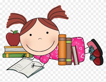 Reading Susie 2 - School Stick Figers Clipart