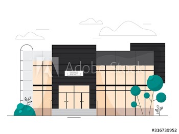 Real estate agency building exterior