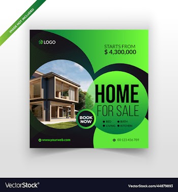 real estate elegant house sale social media post