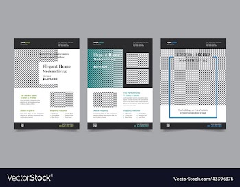 real estate flyer design layout background