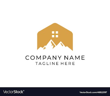 real estate house mountain logo template