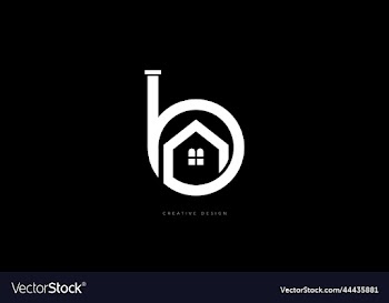 real estate letter b creative logo concept