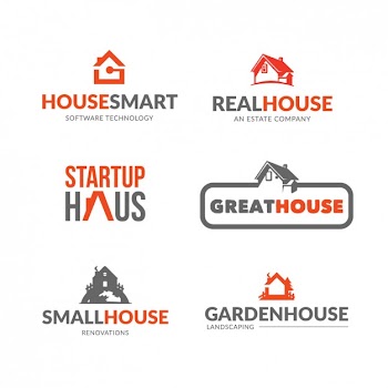 Real estate logo collection Free Vector