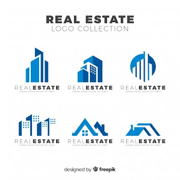 Real estate logo collection Free Vector