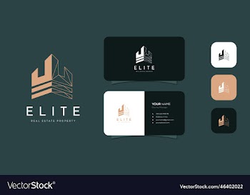 real estate logo design and business card