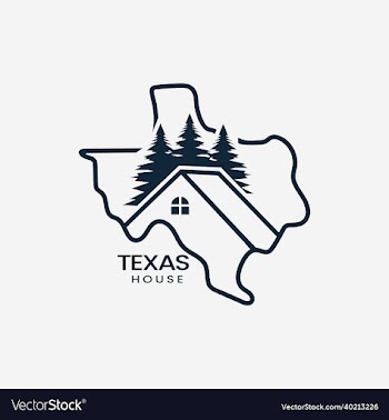 real estate logo inside texas map premium linear