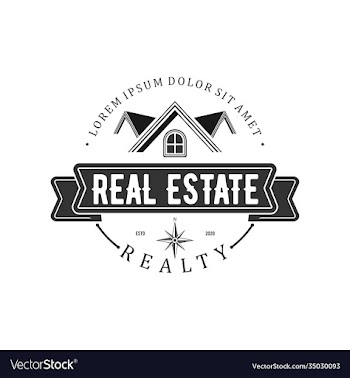 real estate logo with a modern and simple