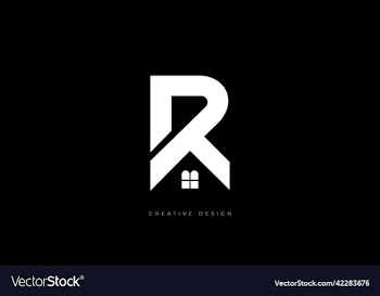 real estate r letter branding