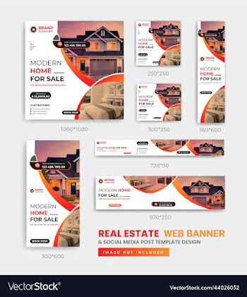 real estate social media and web banner