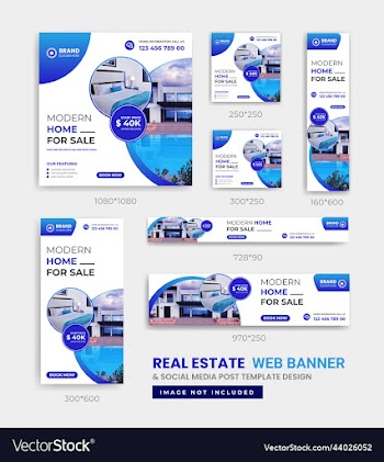 real estate social media and web banner