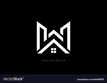 real estate w letter creative brand logo