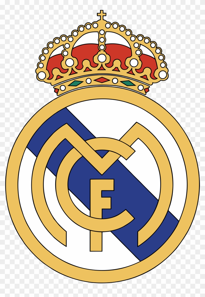 Real Madrid C F Logo Black And White - Real Madrid Logo Png