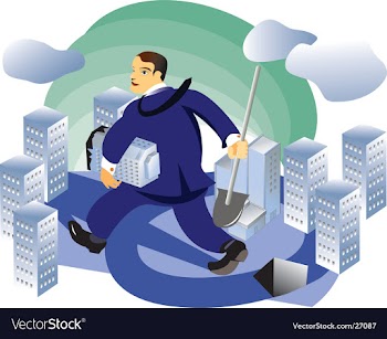 Real-state businessman vector image
