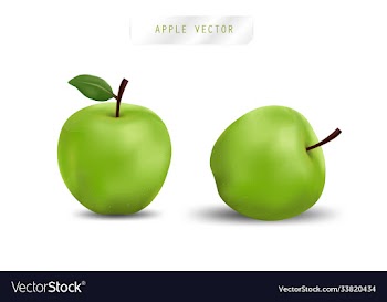 realistic apple fruit and fresh apple