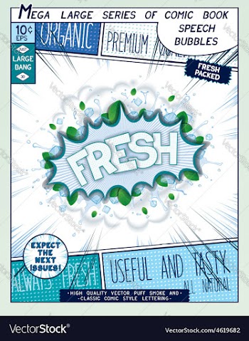 Realistic bang with splashes and header vector image