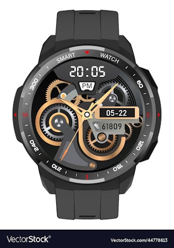 realistic black clock on white background design