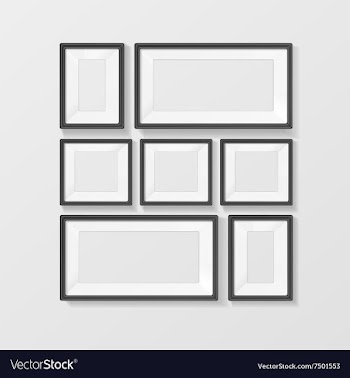  					Realistic Black Picture Frames Set vector image														