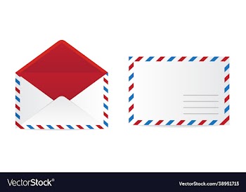 realistic blank white letter paper dl envelope