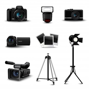 Realistic camera icons