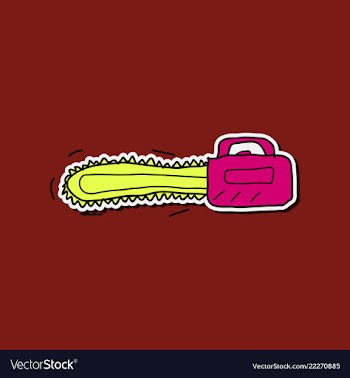 Realistic chainsaw vector image