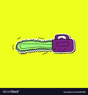 Realistic chainsaw vector image