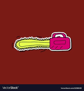 Realistic chainsaw vector image