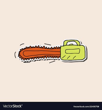Realistic chainsaw vector image