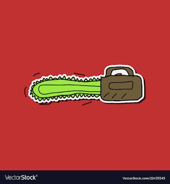 Realistic chainsaw vector image