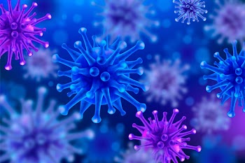 Realistic coronavirus background Free Vector