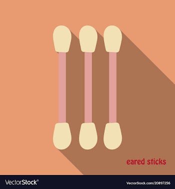 Realistic cotton ear swab set vector image