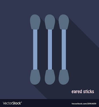 Realistic cotton ear swab set vector image