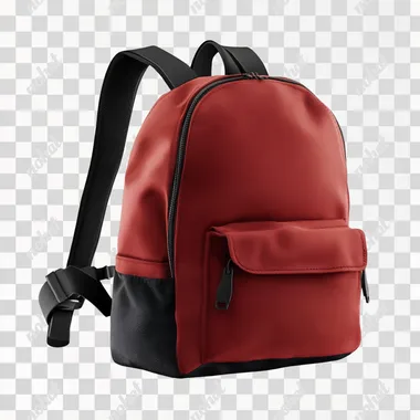 Realistic Dark Red and Black Backpack Photo