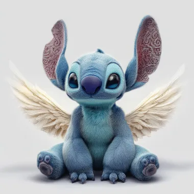 Realistic Disney's Stitch with Angel Wings Realistic Disney's Stitch with Angel Wings