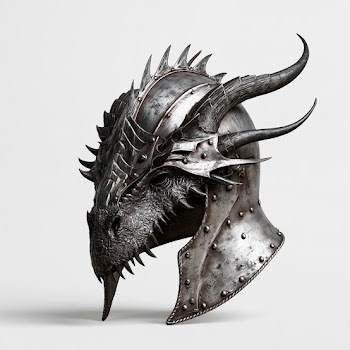 Realistic Dragon Styled Plate Helmet