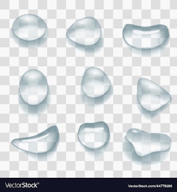 realistic drops and drips of water on a