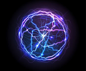 Realistic electric ball or abstract plasma sphere Free Vector