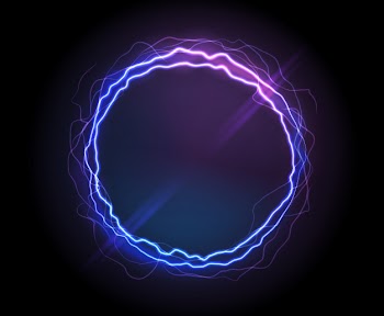 Realistic electric circle or abstract plasma round Free Vector