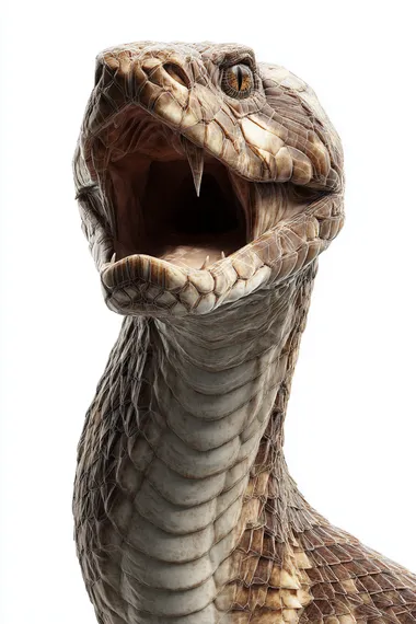 Realistic Fierce Python with Open Mouth Realistic Fierce Python with Open Mouth