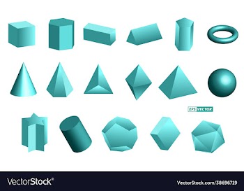 realistic geometric shapes isolated or basic 3d