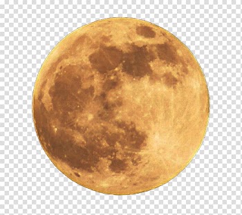 Realistic golden moon poster decoration transparent background PNG clipart