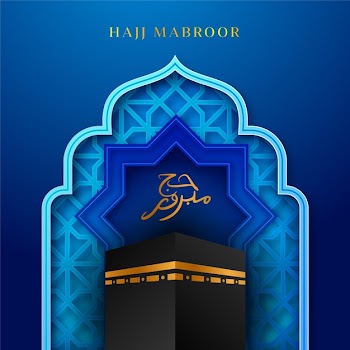 Realistic islamic pilgrimage hajj concept Free Vector