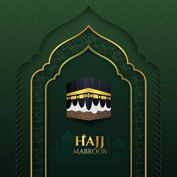 Realistic islamic pilgrimage hajj concept Free Vector