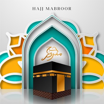 Realistic islamic pilgrimage hajj concept Free Vector