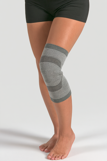 Realistic Knee Compression Sleeve on Adult Leg