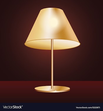 Realistic lampshade in dark red background vector image