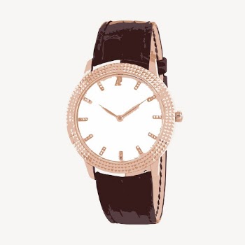 Realistic leather watch clipart, illustration | Free Vector - rawpixel