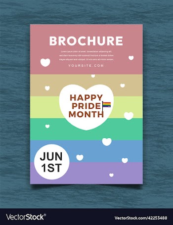 realistic lgbt happy pride month celebration broch